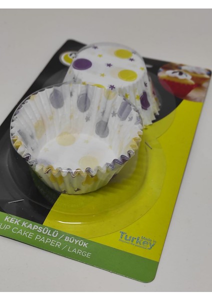 Büyük Kağıt Muffin Ekler Kalıbı Yıldız