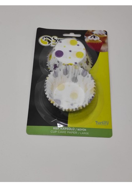 Büyük Kağıt Muffin Ekler Kalıbı Yıldız