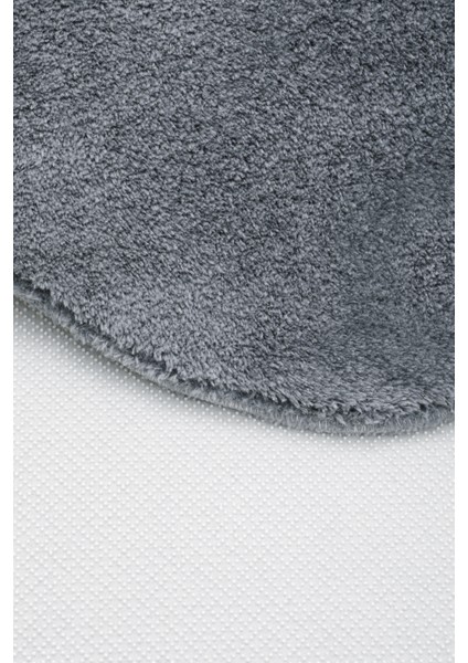 Dijidekor Koyu Gri Oval Post Dokuma Halı Peluş Yumuşacık Kaymaz Antibakteriyel 160X160 modelleri