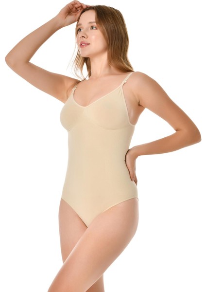 Kadın Bej Çıtçıtlı Slip Body Korse fırsatları