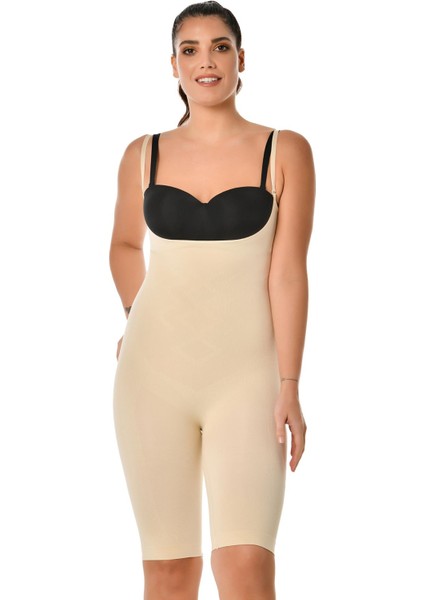Kadın Bej Göğüs Altı Tam Boy Korse