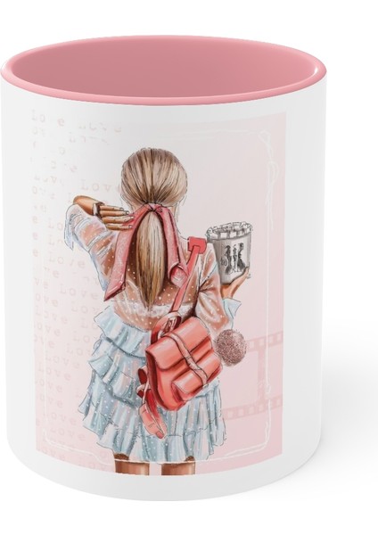 Pembe Özel Baskılı Kupa