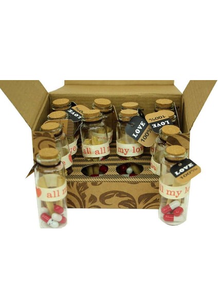 Sinerji Shop Dilek Şişesi Love 12'li Paket Hediyelik