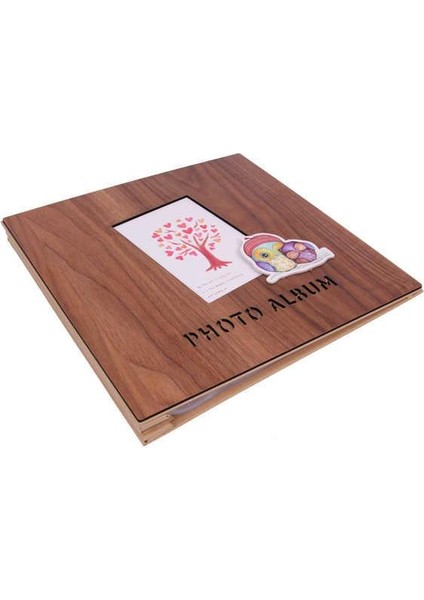 Sinerji Shop Albüm Ahşap Baykuş Temalı Resim Çerçeveli Hediyelik