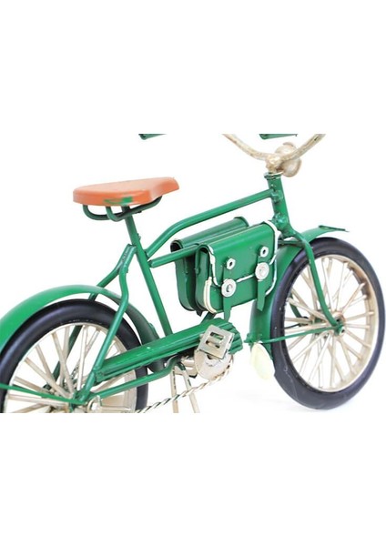 Sinerji Shop Dekoratif Metal Bisiklet Çantalı Vintage Biblo Ev Ofis Hediyelik