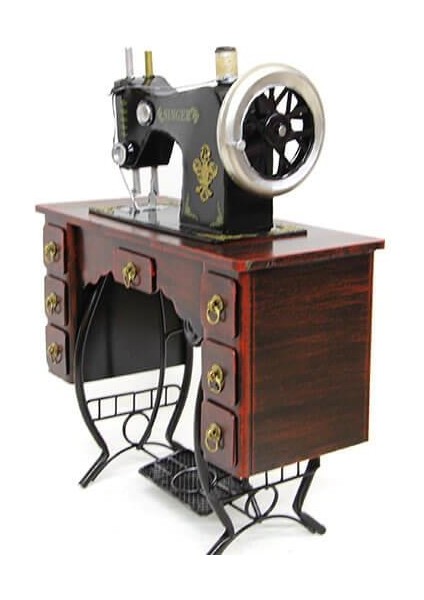 Dekoratif Metal Dikiş Makinesi Vintage Ev Ofis Hediyelik fırsatları