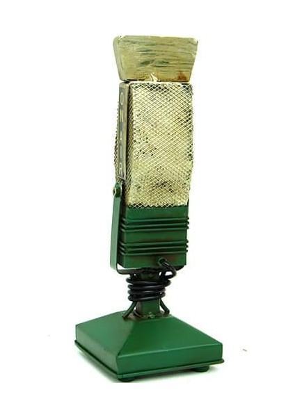 Dekoratif Metal Mikrofon Obje Biblo Vintage Hediyelik fırsatları