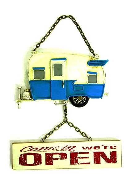 Sinerji Shop Dekoratif Metal Kapı Yazısı Karavan Vintage Dekoratif Hediyelik