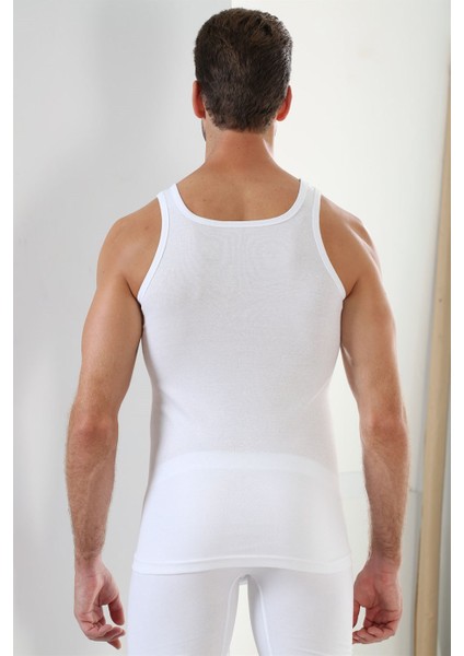 Erkek Beyaz Ribana Kare Yaka Atlet 3lü Set modelleri