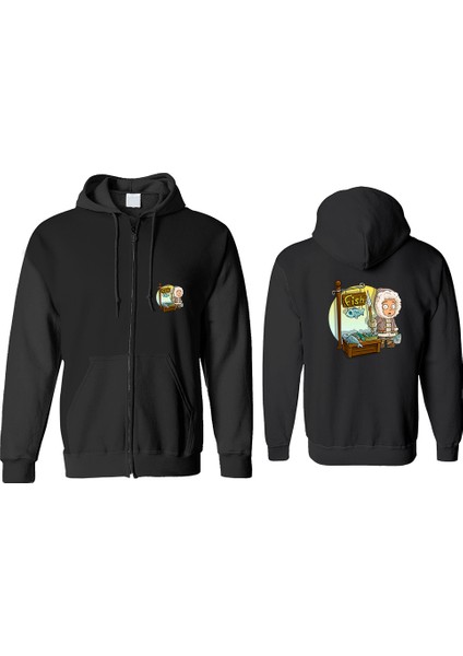 Balıkçı Fermuarlı Kapşonlu Sweatshirt BLL1361