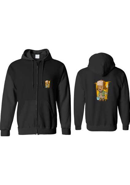 Balıkçı Fermuarlı Kapşonlu Sweatshirt BLL1362