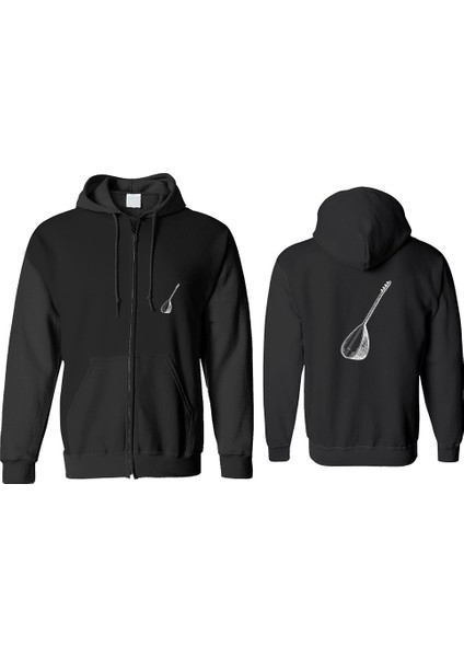 Saz Fermuarlı Kapşonlu Sweatshirt BLL1433