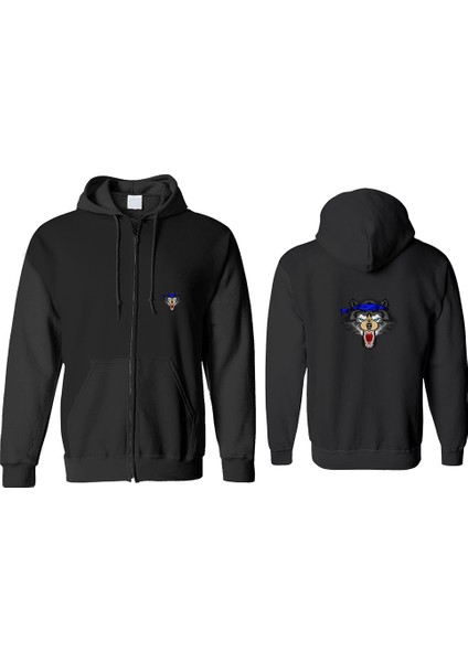 Bozkurt Fermuarlı Kapşonlu Sweatshirt BLL1456
