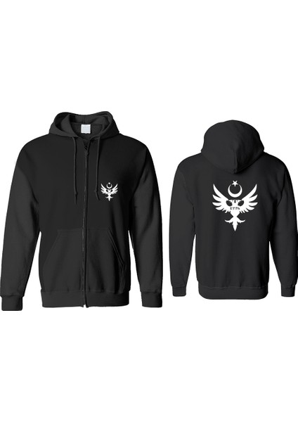 Selçuklular Fermuarlı Kapşonlu Sweatshirt BLL1462