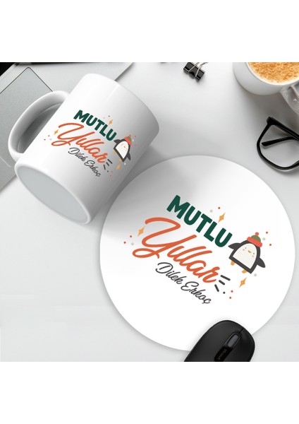 Mutlu Yıllar Isme Özel Kupa ve Mousepad Seti
