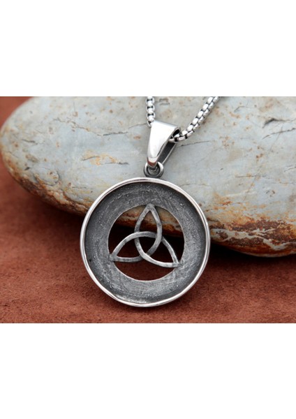 Paslanmaz Çelik Odin Slav Yıldızı Triquetra Üçleme Kelt Viking Kolye fırsatları