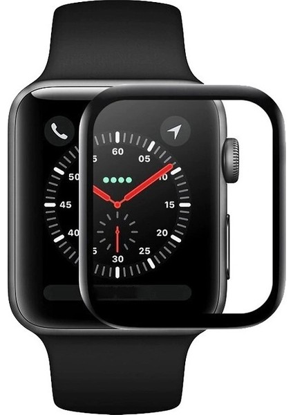 Apple Watch Uyumlu 42mm (2-3-4-5-6-Se) 3D Tam Kapatan Kavisli Ekran Koruyucu A+ Yüksek Kalite Şeffaf