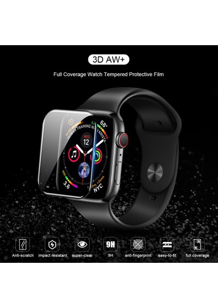 Apple Watch Uyumlu 42mm (2-3-4-5-6-Se) 3D Tam Kapatan Kavisli Ekran Koruyucu A+ Yüksek Kalite Şeffaf fiyatları