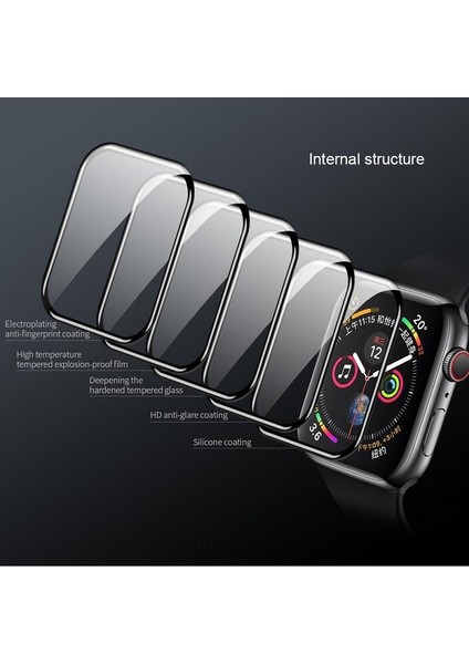 Apple Watch Uyumlu 42mm (2-3-4-5-6-Se) 3D Tam Kapatan Kavisli Ekran Koruyucu A+ Yüksek Kalite Şeffaf modelleri