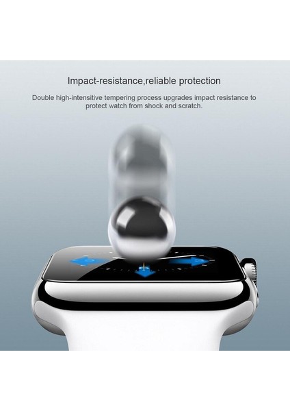 Apple Watch Uyumlu 42mm (2-3-4-5-6-Se) 3D Tam Kapatan Kavisli Ekran Koruyucu A+ Yüksek Kalite Şeffaf fırsatları