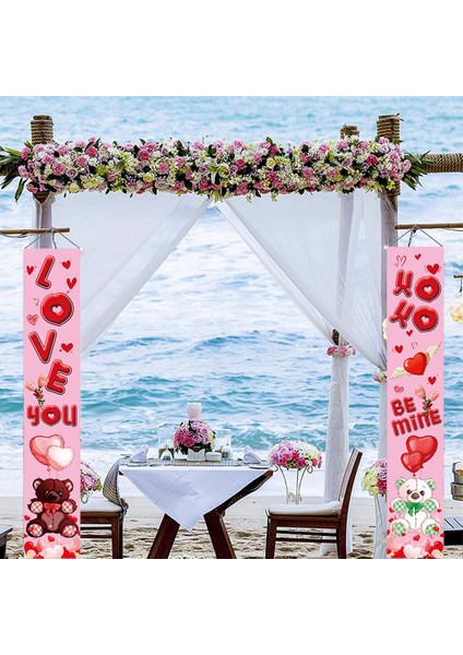 Asılı Sevgililer Günü Bahçe Bayrağı Dekoratif Romantik Yard Yıldönümü C Için Romantik (Yurt Dışından) modelleri