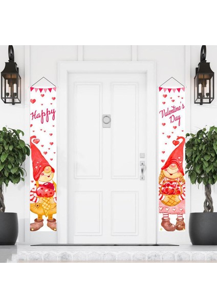 Asılı Sevgililer Günü Bahçe Bayrağı Dekoratif Romantik Yard Yıldönümü D (Yurt Dışından) indirimleri