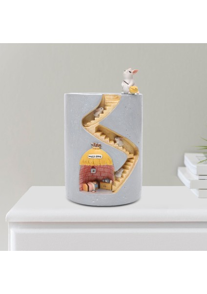 Yaratıcı Bitkiler Tencere Dekoratif Tavşan Kirpi Flowerpot Bahçe Odası Için (Yurt Dışından) modelleri