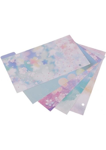 2X5X A6 Soğuk Renkler Için Çiçek Baskı Sekmesi Dizin Scrapbooking Dizüstü Bilgisayarlar (Yurt Dışından)