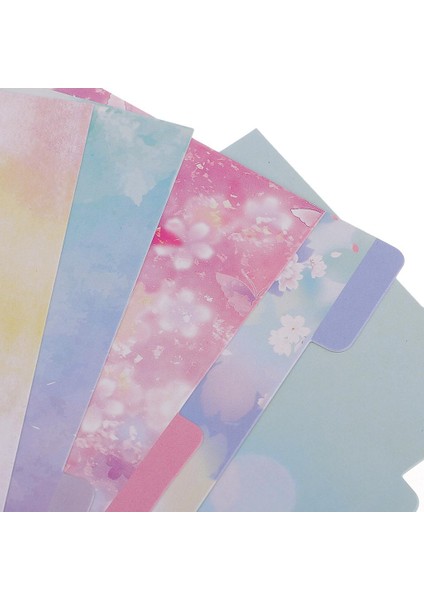 2X5X A6 Soğuk Renkler Için Çiçek Baskı Sekmesi Dizin Scrapbooking Dizüstü Bilgisayarlar (Yurt Dışından) fırsatları