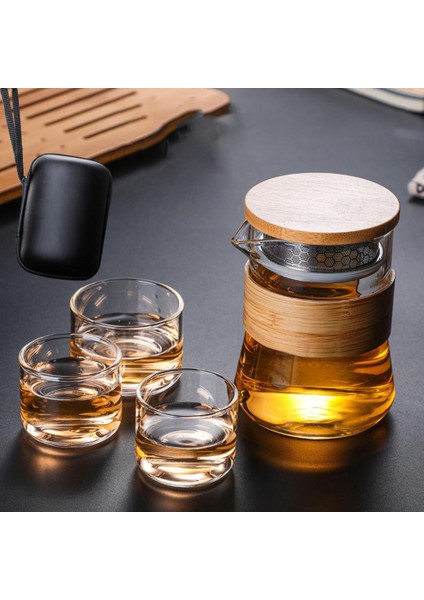 Teaware Demlik ve Bardak Seyahat Çay Seti - Siyah (Yurt Dışından) fiyatları