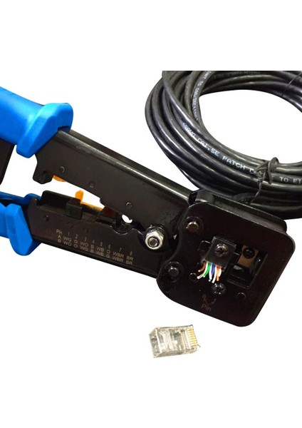 Ez RJ45 Crimper El Ağ Araçları Pense RJ12 Cat5 Cat6 8P8C Kablo Striptizci Presleme Kelepçe Maşası Klip Pense Çok Fonksiyonlu Yeni (Yurt Dışından)