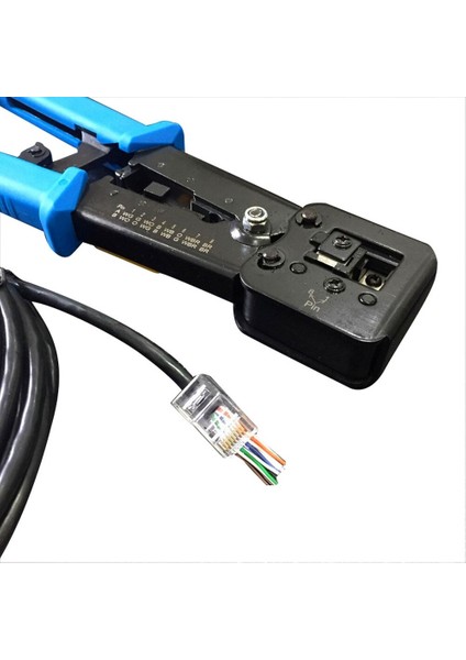 Ez RJ45 Crimper El Ağ Araçları Pense RJ12 Cat5 Cat6 8P8C Kablo Striptizci Presleme Kelepçe Maşası Klip Pense Çok Fonksiyonlu Yeni (Yurt Dışından)