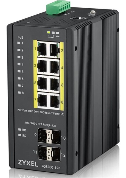 RGS200-12P 12 Port Gigabit Yönetilebilir Poe Switch