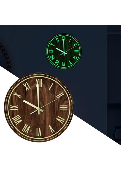 12 '' Modern Aydınlık Duvar Saati Git Olmayan Glow Ev Home Için Karanlık Sessiz (Yurt Dışından)