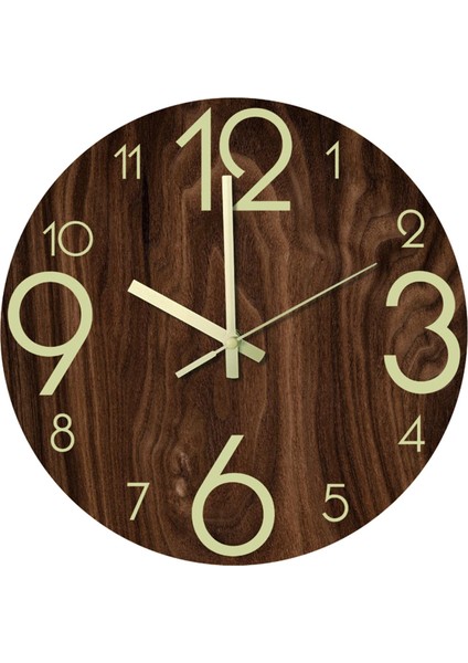 12 '' Modern Aydınlık Duvar Saati Git Olmayan Glow Ev Home Için Karanlık Sessiz (Yurt Dışından)