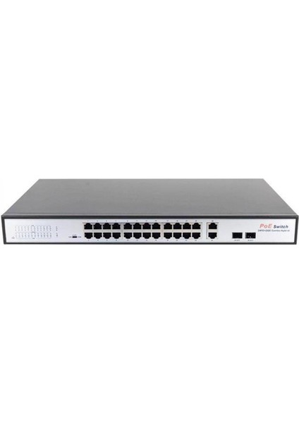 POE-2421SFP 24X10/100 2x Gigabit Uplink 2x Sfp 360W Poe Combo Rack Tipi Switch