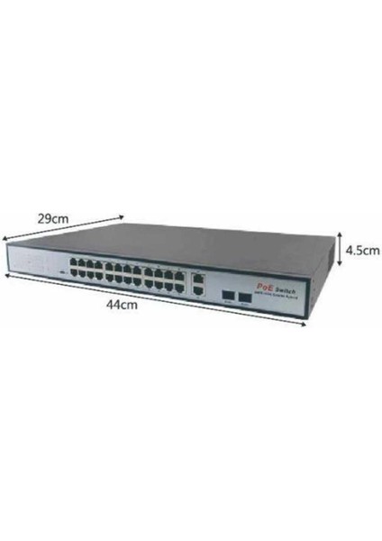 POE-2421SFP 24X10/100 2x Gigabit Uplink 2x Sfp 360W Poe Combo Rack Tipi Switch