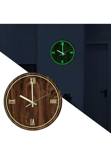 12 '' Modern Aydınlık Duvar Saati Git Olmayan Glow Ev Için Sessiz Ark Sessiz (Yurt Dışından)