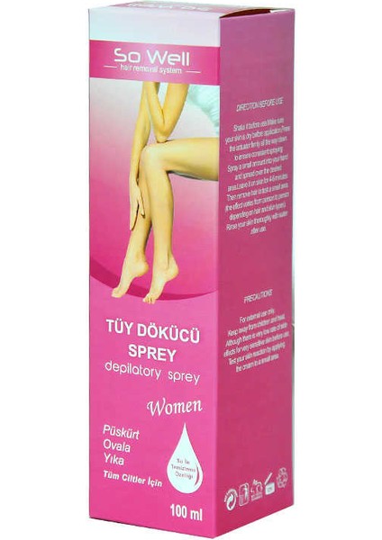 Tüy Dökücü Sprey 100ML - Bayanlar Için fırsatları