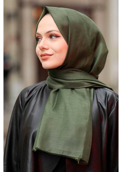 - Çizgili Haki Şal 7547HK