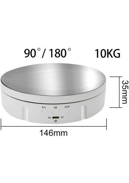 Elektrikli Dönen Metal Stand - Gümüş (Yurt Dışından)