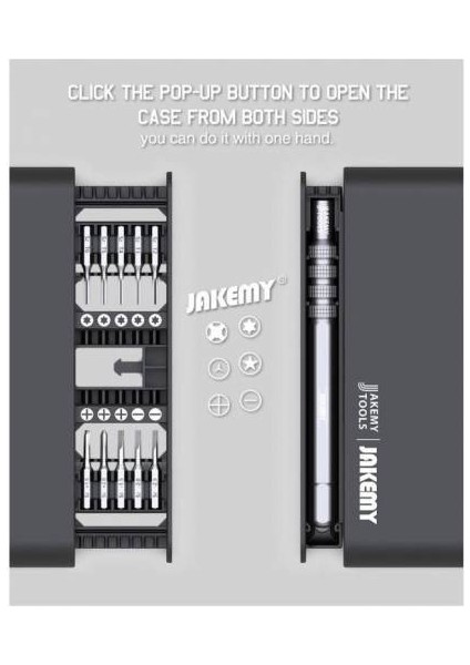 Orjınal Jakemy 21 Parça Hassas Tornovida Seti Profesyonel Tornovida Seti Özel Kutulu 21 Parca Set