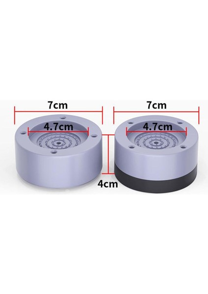 Çamaşır Makinesi Anti Titreşim Ayakları Pad Kurutucular Için Kayma Kauçuk Ayak Pedi B Tipi B (Yurt Dışından)
