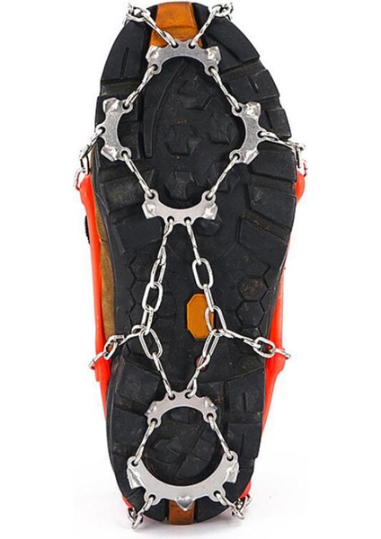 1 Çift 13 Diş Ayakkabı Boot Krampon Kapakları Buz Kar Kaymaz Tutucu Turuncu M modelleri