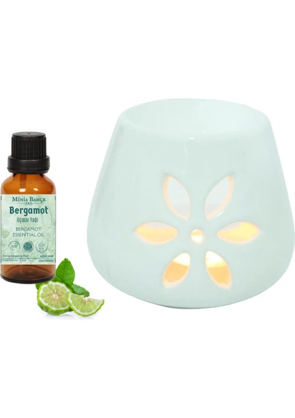 Minia Bahçe Bergamot Yağı ve Buhurdanlık Seti