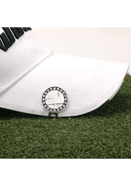 Çinko Alaşım Çıkarılabilir Golf Topu Işaretleyiciler Manyetik Şapka Klip Anti-Pas Putt D (Yurt Dışından)