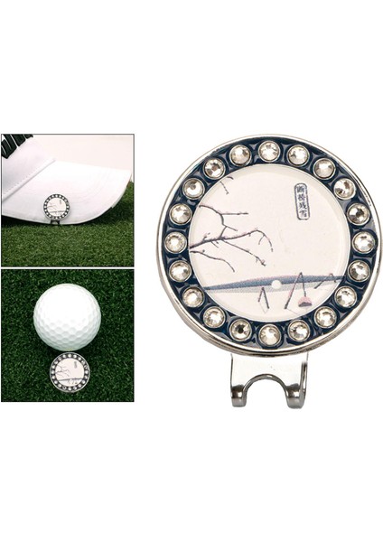 Çinko Alaşım Çıkarılabilir Golf Topu Işaretleyiciler Manyetik Şapka Klip Anti-Pas Putt D (Yurt Dışından)