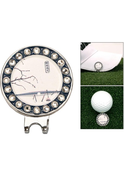 Çinko Alaşım Çıkarılabilir Golf Topu Işaretleyiciler Manyetik Şapka Klip Anti-Pas Putt D (Yurt Dışından)