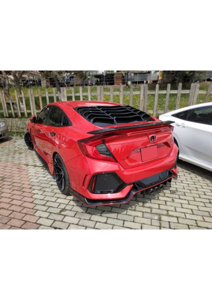 Honda civic fc5 uyumlu turbo spoiler si ışıklı boyasız 2016+