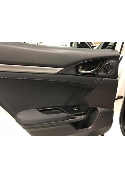 honda civic fc5 uyumlu kapı kolçak kaplama parlak siyah 2016-2020